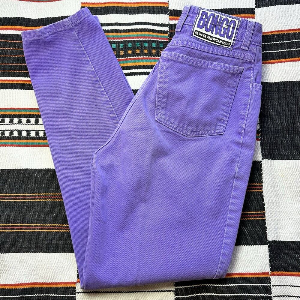Vintage 80’s/90’s Bongo Gene Montesano Purple Jeans. Size 9. Festival. Rare. USA